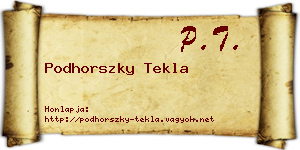 Podhorszky Tekla névjegykártya